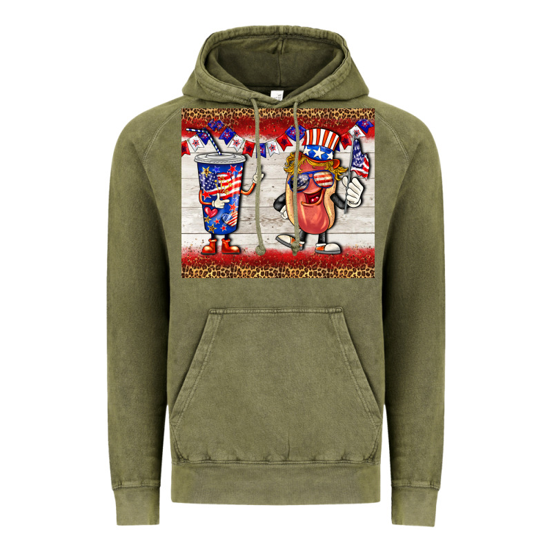 Usa Hot Dog Coca Tumbler Vintage Hoodie by BarkalooDesign | Teevron