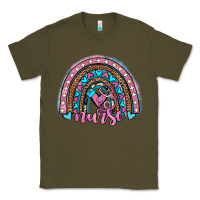 Army Green leopard cowhide nurse rainbow Classic Tee - JahusDesignShop
