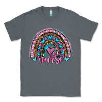 Charcoal Heather leopard cowhide nurse rainbow Classic Tee - JahusDesignShop