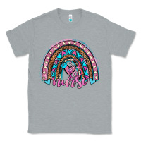 Heather Grey leopard cowhide nurse rainbow Classic Tee - JahusDesignShop