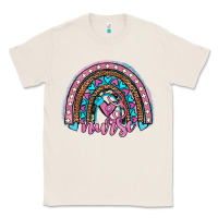 Natural leopard cowhide nurse rainbow Classic Tee - JahusDesignShop