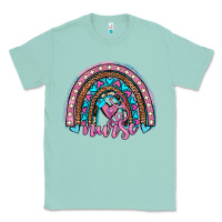 Seafoam leopard cowhide nurse rainbow Classic Tee - JahusDesignShop