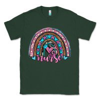 Sports Green leopard cowhide nurse rainbow Classic Tee - JahusDesignShop