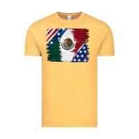 Vintage Mustard Mexican With American Flag Vintage Tee - RanaPortraitStore