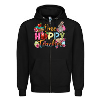 Black Easter Day One hoppy Teacher Zipper Hoodie - OliviaCreatesArt