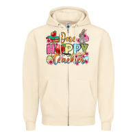 Sandshell Easter Day One hoppy Teacher Zipper Hoodie - OliviaCreatesArt