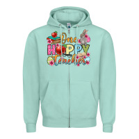 Seafoam Easter Day One hoppy Teacher Zipper Hoodie - OliviaCreatesArt
