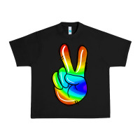 Black rainbow peace sign Urban Heavy Tee - Jasminsmagicworld