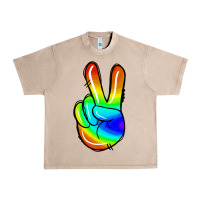 French Oak rainbow peace sign Urban Heavy Tee - Jasminsmagicworld