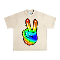 Sandshell rainbow peace sign Urban Heavy Tee - Jasminsmagicworld