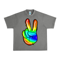 Tornado rainbow peace sign Urban Heavy Tee - Jasminsmagicworld