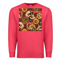 Cardinal western skull aztec seamless pattern Premium Sweatshirt - BundleAndBundleShop