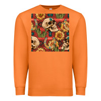 Carrot western skull aztec seamless pattern Premium Sweatshirt - BundleAndBundleShop