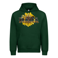 Forest Green girls mama sunflower Urban Hoodie - RacoonDesign