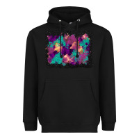 Black halloween trees and turquoise glitter background Heavyweight Hoodie - BundleAndBundleShop