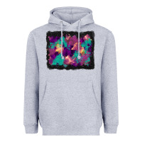 Heather Grey halloween trees and turquoise glitter background Heavyweight Hoodie - BundleAndBundleShop