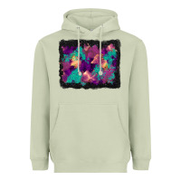 Matcha halloween trees and turquoise glitter background Heavyweight Hoodie - BundleAndBundleShop
