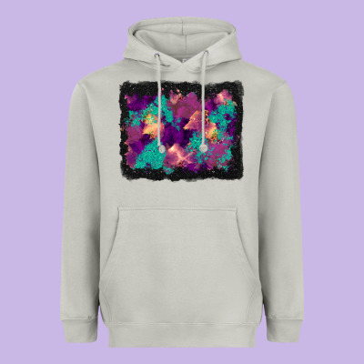 Halloween Trees And Turquoise Glitter Background Heavyweight Hoodie Designed By Bundleandbundleshop