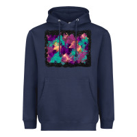 Navy halloween trees and turquoise glitter background Heavyweight Hoodie - BundleAndBundleShop