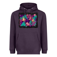 Plum halloween trees and turquoise glitter background Heavyweight Hoodie - BundleAndBundleShop