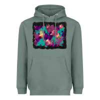 Sage halloween trees and turquoise glitter background Heavyweight Hoodie - BundleAndBundleShop