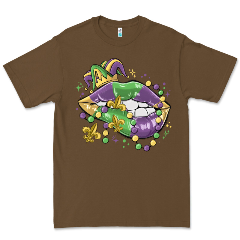 Mardi Gras Lips Premium Tee by MaliasSmallBusiness | Teevron