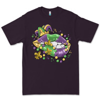 Plum mardi gras lips Premium Tee - MaliasSmallBusiness