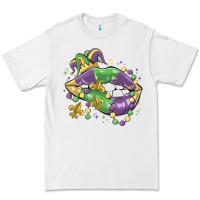 White mardi gras lips Premium Tee - MaliasSmallBusiness