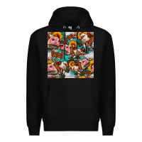 Black cow with aztec and sunflowers seamless pattern Premium Hoodie - FaDigitalArtStudio
