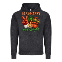 Vintage Black stay merry and bright peace hand Vintage Hoodie - Jasminsmagicworld