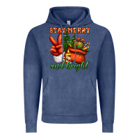 Vintage Denim stay merry and bright peace hand Vintage Hoodie - Jasminsmagicworld