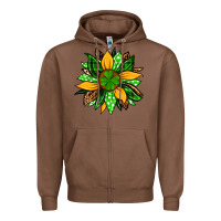 Chestnut St. Patrick's sunflower Zipper Hoodie - OliviaCreatesArt
