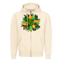 Sandshell St. Patrick's sunflower Zipper Hoodie - OliviaCreatesArt