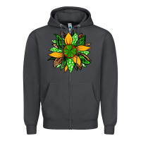 Smoke St. Patrick's sunflower Zipper Hoodie - OliviaCreatesArt