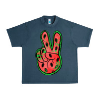 Midnight Navy watermelon peace sign Urban Heavy Tee - Jasminsmagicworld