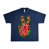 Navy watermelon peace sign Urban Heavy Tee - Jasminsmagicworld