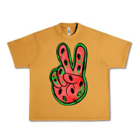 Peanut Butter watermelon peace sign Urban Heavy Tee - Jasminsmagicworld