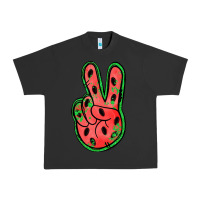 Pigment Black watermelon peace sign Urban Heavy Tee - Jasminsmagicworld