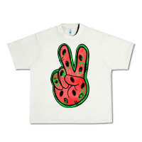 Pistachio watermelon peace sign Urban Heavy Tee - Jasminsmagicworld
