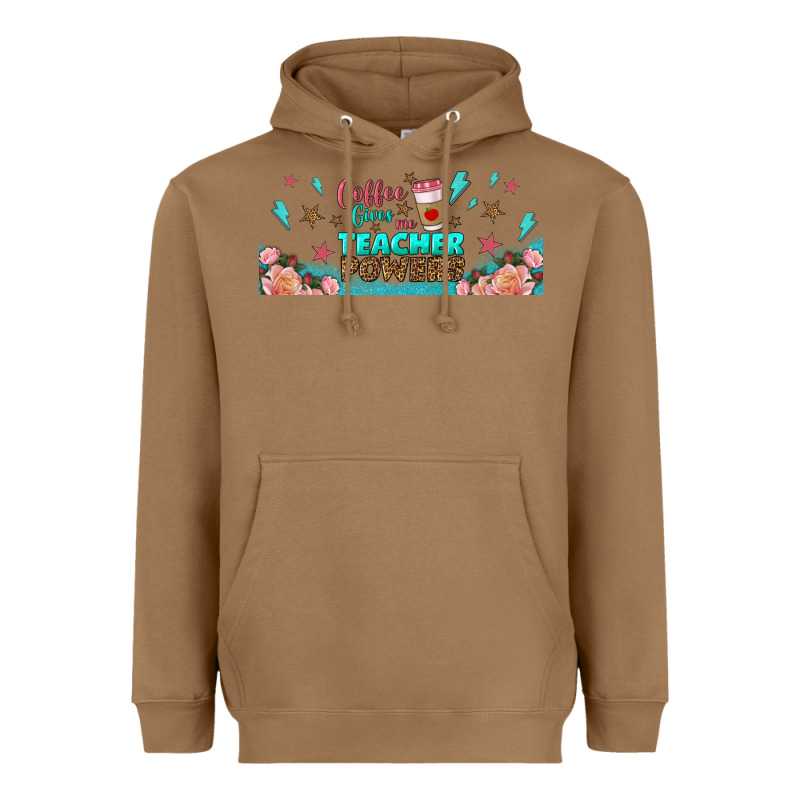 Coffe Gives Me Teacher Powers Libbey Glass Heavyweight Hoodie by BundleAndBundleShop | Teevron