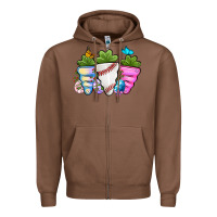 Chestnut Easter Day Baseball Easter sports carrots Zipper Hoodie - OliviaCreatesArt