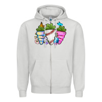 Dove Grey Easter Day Baseball Easter sports carrots Zipper Hoodie - OliviaCreatesArt