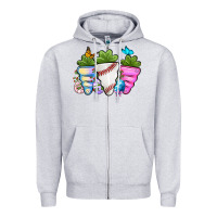 Heather Grey Easter Day Baseball Easter sports carrots Zipper Hoodie - OliviaCreatesArt