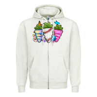 Oatmeal Heather Easter Day Baseball Easter sports carrots Zipper Hoodie - OliviaCreatesArt