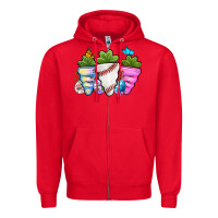 Red Easter Day Baseball Easter sports carrots Zipper Hoodie - OliviaCreatesArt