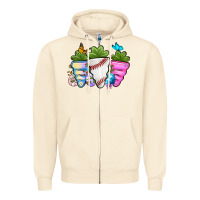 Sandshell Easter Day Baseball Easter sports carrots Zipper Hoodie - OliviaCreatesArt