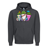 Smoke Easter Day Baseball Easter sports carrots Zipper Hoodie - OliviaCreatesArt