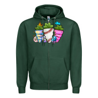 Sports Green Easter Day Baseball Easter sports carrots Zipper Hoodie - OliviaCreatesArt