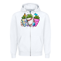 White Easter Day Baseball Easter sports carrots Zipper Hoodie - OliviaCreatesArt