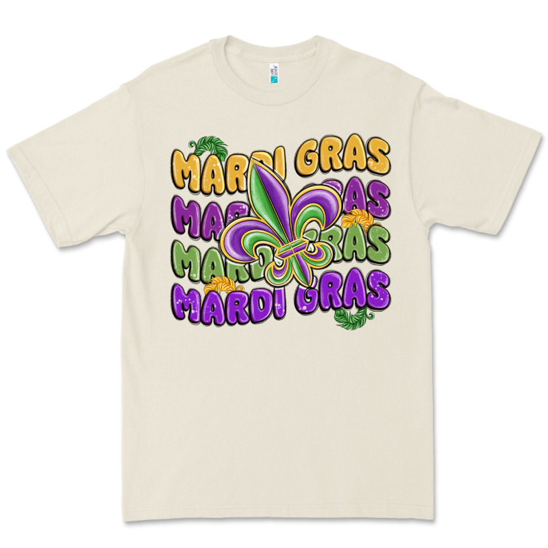 Mardi Gras With Fleur De Lis Premium Tee by MaliasSmallBusiness | Teevron